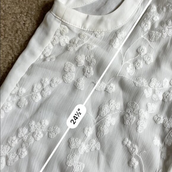 Maeve Anthropologie chiffon lace up blouse - Picture 5 of 5